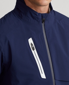 เสื้อแจ็คเก็ตกันลมแบบมีซิปสำหรับผู้ชาย ผ้าโพลีเอสเตอร์บางเบา ออกแบบเองได้ คุณภาพสูง สำหรับกีฬากอล์ฟ - Product Image 4
