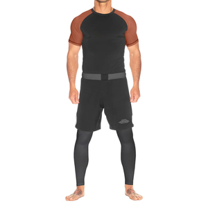 Custom MMA Rash Guard Stretch Fitness Quick Dry Eco-Friendly Short Sleeve <b>Swim</b> Wear Martial Arts Rash Guard Compression <b>Shirt</b> - Product Image 2