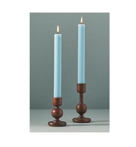 Porte-bougie en bois sur colonne haute, parfait pour les célébrations festives, les événements, les autels domestiques et la décoration de table de vacances - Product Image 6