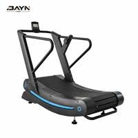 Tapis roulant incurvé manuel certifié CE BN, avec plateau antidérapant à lattes, absorption des chocs, équipement de fitness cardio HIIT, tapis roulant incurvé