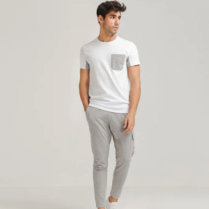 เสื้อยืดแขนสั้นสำหรับผู้ชายผ้าฝ้าย/ใยไผ่ระบายอากาศได้ดีป้องกันรอยยับของ2025 - Product Image 3