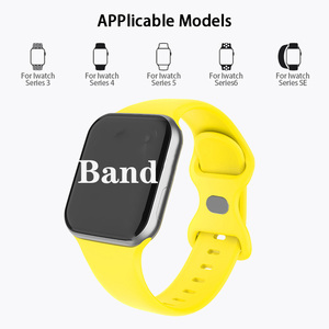 مبيعات مباشرة حزام زر ضغط على شكل فراشة من السيليكون حزام رياضي لساعة iWatch 1/2/3/4/5/6/SE/7 - Product Image 4