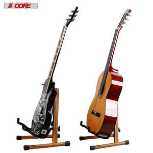 Support de guitare en bois à 5 brins, type A, avec bras en mousse souple et patins en caoutchouc pour guitare acoustique, électrique, basse et ukulélé - Product Image 4