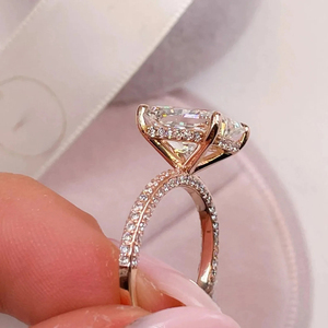 Joyería fina de oro de 14K para hombre y mujer, moda de moda Hip Hop Lab Grown Diamond Radiant Cut VS1 GH, anillos de Color, estilo Popular - Product Image 3