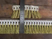 Dentelle ecclésiastique à franges en bouillon et garniture en strass en polyester, tailles personnalisables, pour robes de mariée, rideaux, pompons et décorations de vêtements