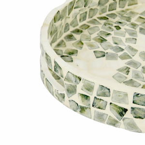 Bandeja ovalada de lujo para el hogar, bandeja para servir de nácar, bandejas decorativas de mesa para Decoración de mesa - Product Image 5