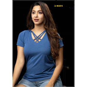 T-shirt d'été pour femmes, coupe ajustée, manches courtes, col en O, New Lady Casual Top du Bangladesh - Product Image 5