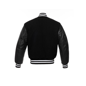 Vestes Letterman de haute qualité pour hommes avec col montant avec logo sur le devant - Product Image 3