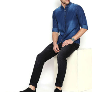 Winter New Style <b>Men's</b> Large Size Denim <b>Shirts</b> Casual Style Fashion Denim <b>Shirt</b> Male Solid Color OEM <b>Men</b> <b>Jeans</b> <b>Shirts</b> - Product Image 4