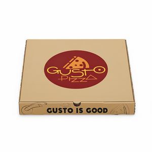 Caja de Pizza de Papel Kraft Ecológica Impresa Personalizada para Marketing de Restaurantes, Apta para Microondas, Dimensiones Personalizables - Product Image 2