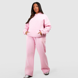 Oversized Track Suit Women Casual Streetwear Hoodie Stacked <b>Sweatpants</b> <b>Set</b> Plus Size Winter Designer Plus Size Tracksuits - Product Image 5