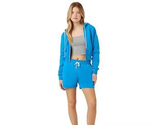 Ensemble assorti de haut court rose et short, veste de sport zippée, sweat à capuche, logo personnalisé, coupe-vent, 2 ensembles de tenues pour femmes - Product Image 6