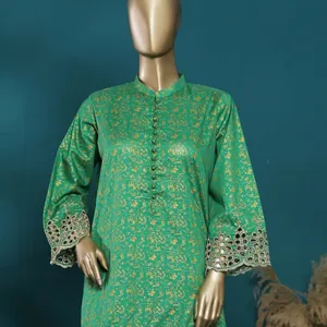 2023 Ssumaira Collection Pakistani clothing Brand Bin Saeed Block Print Chicken Kari Stitched 2 Pieces