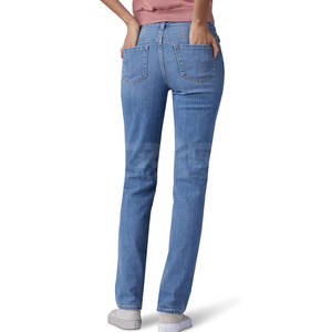 Pantalones Vaqueros Casuales Rectos, Cómodos y Transpirables, con Tela Ligera 100% Algodón y Acabado Suave - Product Image 2