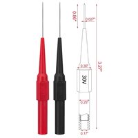 Sondas de prueba de multímetro de 0.7MM con punta de aguja perforadora de espalda, de cobre y PVC, 1000V 30A, con blindaje combinado, para herramientas de diagnóstico