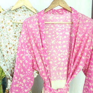 Assorted Lot of Casual <b>Kimono</b> Robes with Natural Waistline and <b>Belt</b> Summer Patchwork Decoration - Product Image 1