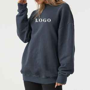 Sudadera con Capucha para Mujer, Informal, Acogedora, 100% Algodón, Tejido Sólido, Transpirable, Impermeable, Resistente al Viento, con Logotipo Frontal, Larga, Personalizada para Invierno - Product Image 2