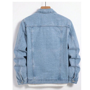Veste en jean pour homme automne-hiver, qualité supérieure, séchage rapide, 100% coton, logo sur le devant, respirante, écologique, décontractée - Product Image 2