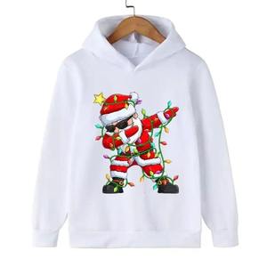 Pull d'hiver à capuche Père Noël bleu pour homme avec logo à capuche respirant et durable sur le devant et le dos - Product Image 5