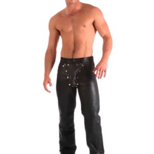 Zip Leather Boxers Black Faux Leather Fetish Clubwear Underwear - Product Image 4