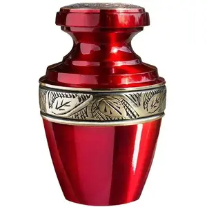 Latest Metal Cremation Urns for Funeral Supplies New Design Metal Urns Traditional Designer Metal <b>Keepsake</b> Urns Premium Quality - Product Image 1