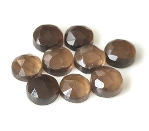 พลอยควอทซ์สีน้ำตาลควันทำด้วยมือตัดดอกกุหลาบ3มม.-30มม. หลังแบนหลวมสำหรับขายส่งเครื่องประดับอัญมณี khatushyam - Product Image 6