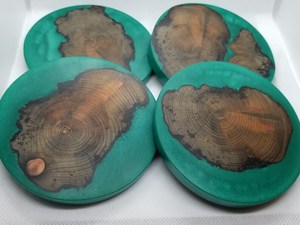 Dessous de verre de thé de café de résine époxy personnaliser la taille et la couleur meilleure qualité - Product Image 6