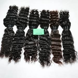 Vente en gros, extensions de cheveux naturels indiens vietnamiens ondulés à cuticules alignées, pour belles femmes, style afro/bouclé - Product Image 5