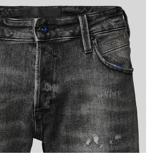 Novedad de verano, pantalones vaqueros cortos rasgados para hombre, pantalones cortos de algodón con parche de agujero de calle alta a la moda, pantalones cortos de mezclilla informales de talla grande, ropa para hombre - Product Image 6