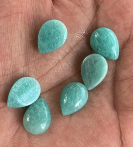 หินอัญมณีทรงหยดน้ำทำจากหินอัญมณีแบบแบนราบเหมือนปล่อยลูกแพร์จากอเมซอนธรรมชาติ - Product Image 5