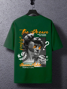 Camiseta de Moda con Hombros Caídos, Corte Recortado de Alta Calidad, Estilo Casual Oversize, 100% Algodón, Camiseta Lisa Personalizable para Hombre - Product Image 6