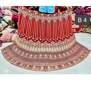 Royal Maroon Velvet Lehenga Set Heavy Jarkan Hand Work Modern Long Choli Double Can Dupatta para fiestas de invierno Tiendas étnicas - Product Image 4