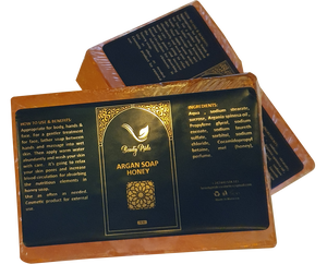 Sang trọng Hot Bán mật ong & Argan Thanh xà phòng lỗ chân lông làm sạch ngăn chặn sự phát triển của một số vi khuẩn chăm sóc da tư nhân ghi nhãn - Product Image 3