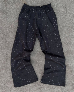 Custom Men's Rhinestone Heavyweight <b>Zip</b> <b>Hoodie</b> and Sweatshirt Tracksuits Sets 100% Cotton Streetwear Fleece Hooded Tracksuits - Product Image 5