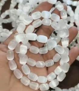 สร้อยข้อมือลูกปัดหินอัญมณีธรรมชาติแฟชั่น selenite - Product Image 1