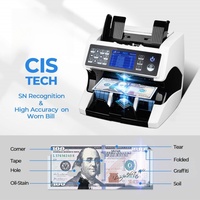 Machine de comptage d'argent certifiée ROHS pour les banques LCD dénombre et détecte USD EUR GBP CAD MXN