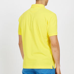 เสื้อโปโลลำลองสำหรับผู้ชายผ้าถักสีพื้นสี100% ผ้าฝ้ายออกแบบได้ตามต้องการ - Product Image 4