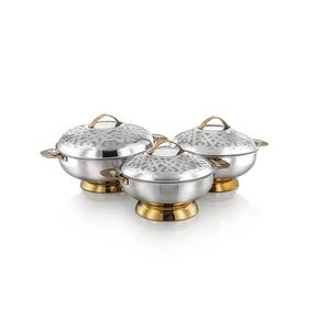 Casserole en acier de luxe de haute qualité nouvelle marmite chaude servant un service de restauration utiliser une casserole ronde chauffe-plat avec couvercle. - Product Image 1