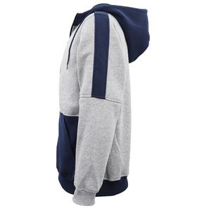 Qualité supérieure 100% coton uni 1/4 sweat à capuche unisexe zippé hommes hiver surdimensionné poids lourd avec broderie de logo personnalisé - Product Image 2