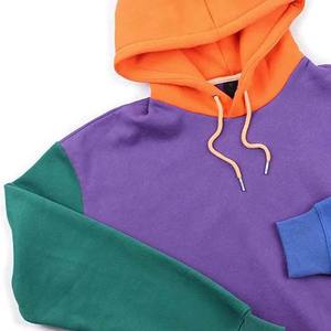 Precio al por mayor invierno hombres 100% algodón manga larga pulóver sudaderas con capucha nuevo diseño básico contraste Color bordado - Product Image 6