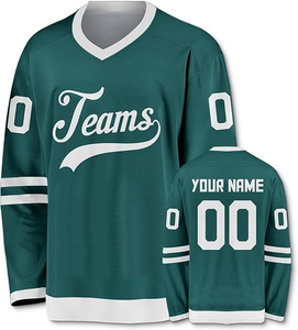 Uniforme de hockey sur glace personnalisé sublimé respirant, vêtements de sport, nouveau maillot de hockey sur glace 100% coton, pull unisexe, imperméable, anti-UV - Product Image 1