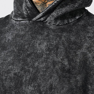 Survêtement délavé à l'acide de haute qualité décontracté en gros unisexe XXL logo personnalisé lourd ample col rond survêtement printemps survêtements - Product Image 4