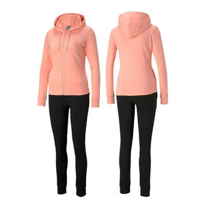 ชุดวอร์มผู้หญิงแบบสวมหัวผ้าฝ้าย100% แบบมีกระเป๋าชุดวอร์มสีพื้นพิมพ์ลายพิมพ์ฉลากตามต้องการ - Product Image 6