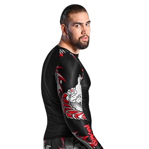 Rashguard à manches courtes MMA BJJ pour hommes, séchage rapide, compression, fitness, entraînement en salle de sport, grappling, personnalisable, OEM, respirant - Product Image 4