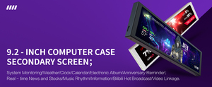 MiraBox D92 9.2 Inch Secondary Display with System Monitoring Dynamic Video <strong>Background</strong> USB Screen - Product Image 3