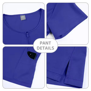 Conjunto de Uniforme Médico Personalizado con Logotipo para Mujer, Cuello en V de Algodón, Pantalones Jogger, Ropa Cómoda para Hospital - Product Image 5