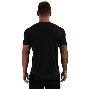 T-shirt de compression à manches courtes pour homme, coupe ajustée, en mélange polyester/coton haute performance, séchage rapide, pour la gym - Product Image 2