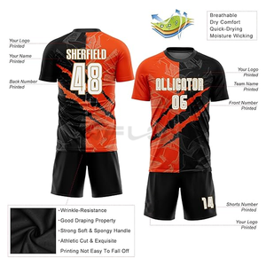 ชุดเสื้อฟุตบอลผ้าโพลีเอสเตอร์100% เสื้อฟุตบอลสำหรับทุกเพศเสื้อเจอร์ซีย์ทีมแห้งเร็ว - Product Image 2