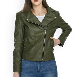Chaqueta de Punto de Cuero Genuino para Mujer, Diseño OEM, con Logotipo Frontal, Cómoda y Transpirable, Precio Razonable - Product Image 1