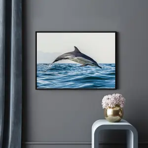 picture frames for wall art dolphin painting with frame